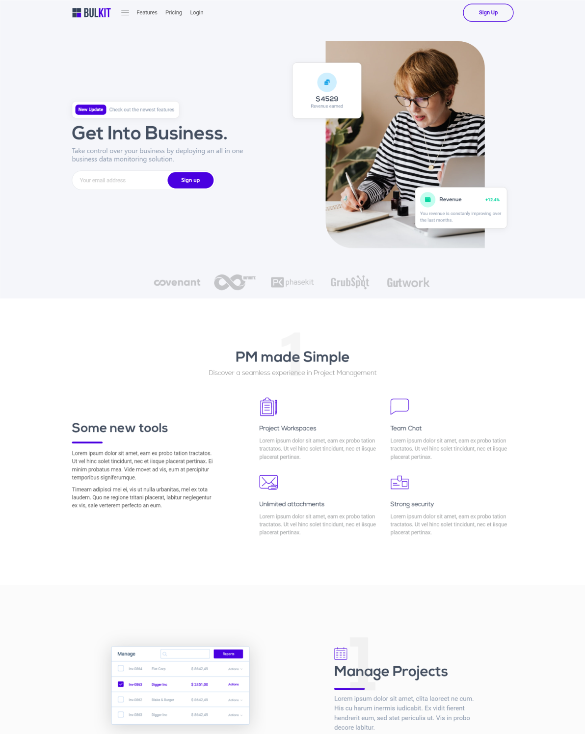 Bulkit by Css Ninja - premium HTML template